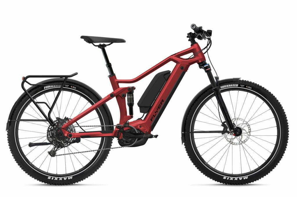 Goroc3 von FLYER (E-Bike | Crossover), Mercury Red - Black Gloss, Dual Battery
